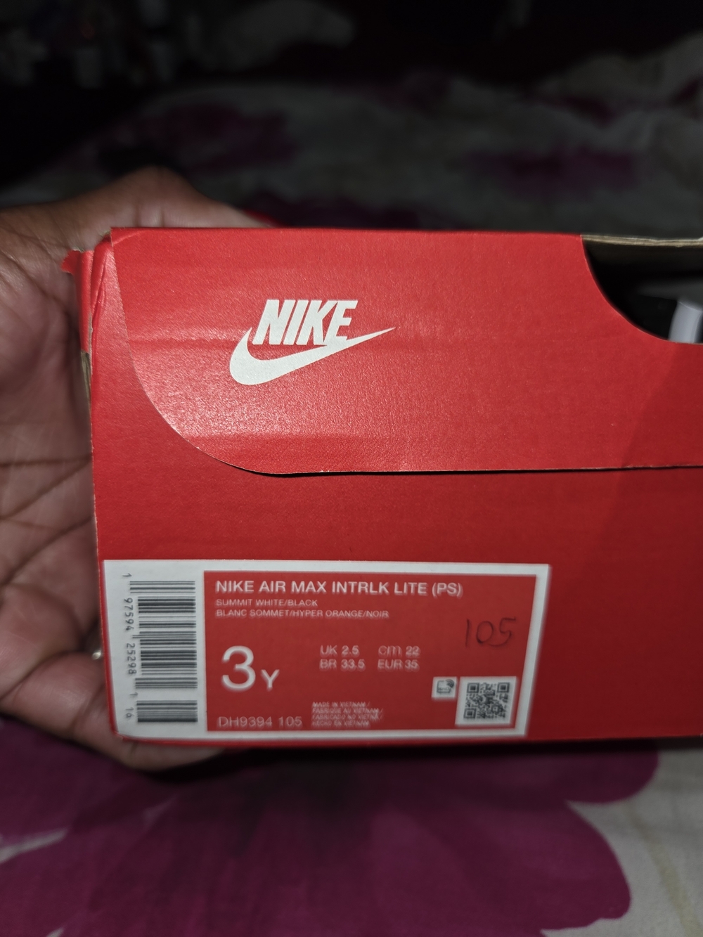 Nike Red Box with White Swoosh and Black Label Accents - Picture 5 of 5